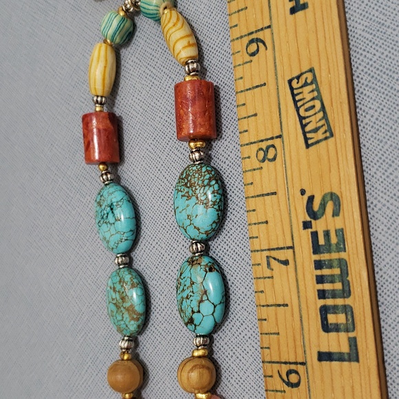 New Beautiful Natural and Genuine Multi Stone Statement Necklace - Picture 7 of 7